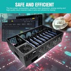 Mining Rig Case 8 Gpu Slot Miner Frame Kit W  Motherboard Cpu Ram Fan