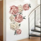Peony Rose Flowers Wall Sticker Nursery Home Wall Decal Sticker Decor Art Mural