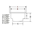 Drop In Drink Holder - Brass Dual Size
