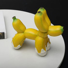 Banana Balloon Dog Sculpture Pop Art Resin Statue Modern Home Decor Figurine Gif