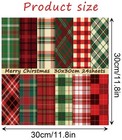 24 Sheets Christmas Scrapbook Paper Christmas Plaid Scrapbook Specialty Paper 12