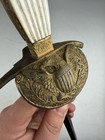Antique 1840s Mexican American War Eagle Head Officer Sword Mop Etched Tri Blade