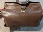 Vintage antique Doctors Bag Cowhide Leather Early 1900s Brass Hardware Medical