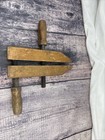 Vintage antique Solid Wood Wooden 8in Screw Clamp Great Rustic Decorating
