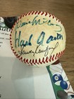 Multi Signed Hof Baseball  Aaron Mays Rose Koufax Musical Carew Snider Etc Coa