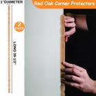 2 Pack Red Oak Corner Guards For Wall Decorative Wall Corner Protector 39-1 2   