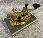 Signal Electric Brass Morse Code Telegraph Key Vintage Railroad Used