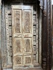 Authentic Antique Carved Door Reclaimed Wood Floral Single Barn Door 80x26