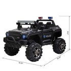 12v Kids Ride On Car Police Truck Rc Remote Control With Led Lights Mp3 Black