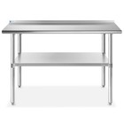 Commercial Stainless Steel Kitchen Prep Work Table With Backsplash - 30  X 72 