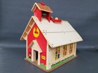 Vtg Fisher-price 1971 Play Family Schoolhouse  923 Usa W  Bus Wood People Etc