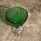 1950s Anchor Hocking Glass Burple inspiration Forest Green Juice Tumbler