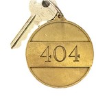 Hotel Impala Lisbon Portugal 2 1 4    Chunky Brass Hotel Room Key  404 Fob