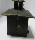 Antique Cast Iron Coin Bank Original Paint 4  Tall 2  Square