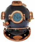 18  Brass Antique Helmet Deep Sea Us Navy Mark V Diving Scuba Divers Handmade