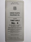 Oct 1986 Union Pacific Railroad Employee Timetable Train Station System Map 3m