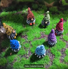 7pcs Gnome Resin Statue Outdoor Exquisite Bonsai Decor Mini Gnome Fairy Garden