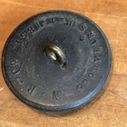Antique Goodyear s Rubber Patent 1851 Picture Button - Wolf - Black - 7 8 