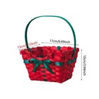 Christmas Gift Basket Multipurpose With Handle With Bow Xmas Tote Basket