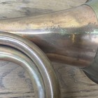 Vintage Bugle Brass copper Horn With Detachable Chained Mouthpiece Cavalry Army