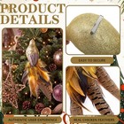 Pcs Christmas Feathered Pheasant Ornaments For Christmas Tree 2
