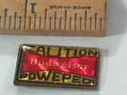 Vintage Caution Budweiser Powered  Enamel Pin  