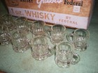 10 New Vintage Federal 2    Clear Glass Beer Mug 1 Oz  Whisky Shot Glass Glasses