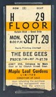 The Bee Gees Ticket Stub 1975 Maple Leaf Gardens Main Course Tour Icert 2 5 Gd 