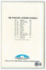 John Zulberti Signed 1988 Syracuse Lacrosse Media Guide Beckett Hologram
