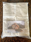 New Sijo Set Of 2 Organic French Linen Classic Beige King Size Pillow Shams Nwt
