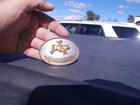 Vintage Nickel Silver Trophy Banner Cowboy Bullrider  Belt  Buckle