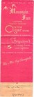 Fayetteville Arkansas Mountain Inn Ferguson s Cafeteria Vintage Matchbook Cover