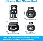 48pcs Upgraded Plastic Cord Lock Draw String Clip With Spring Toggle Stoppers