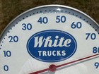 Original White Truck 12  Dial Thermometer Sign Glass Cover
