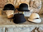Lot Of 4 Vintage 1940s 1950   s Women Hats Wool  Felt  Velvet  Netting