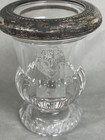 Antique F b  Rogers Silver Rimmed   Glass Lion Head s Cigarette toothpick s 1883