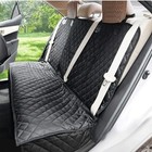 Seat Cover Rear Back Car Pet Dog Travel Waterproof Bench Protector Luxury -black