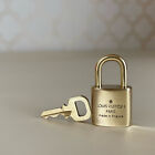 Louis Vuitton Padlock Lock   Key Brass Gold Authentic Number Random