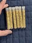 6 Vials Of Gold Leaf Flakes