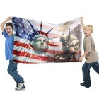 American Flag Memorial Day Flag Vintage Banner Bald Eagle Usa Flag 3x5 Ft Sta   