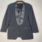 Vintage Christian Dior Monsieur Tuxedo Suit Black Wool Shawl Collar Jacket Pants