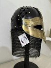 Medieval Knight Helmet   Larp Battle Warrior Helmet  viking Armor Chain Mail