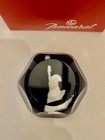 Baccarat Cobalt Blue Base Crystal Paperweight Sulfite Statue Of Liberty With Box