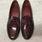 Vintage Gh Bass Weejuns Leavitt Penny Loafers Mens Size 12 D Burgundy Leather