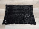 Vintage Black Sequin Tube Top A Brod Topettes Festival Goth Bimbocore L Stretch