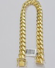 Real 14k Yellow Gold Bracelet 7 5 Inch Solid 9mm Miami Cuban Link Men 14kt Heavy