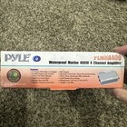 Pyle 400 Watt 4 Channel Waterproof Marine Boat Audio Amplifier  White  open Box 