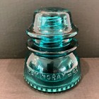 Hemingray 42 Glass Insulator Aqua Blue Green Lot A
