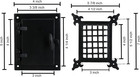 Cast Iron Speakeasy Door Grill Grille W  Viewing Door Black Powder Coat