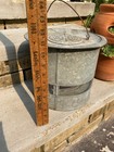 Vtg Floating Galvanized Metal Minnow Bait Bucket Mesh
